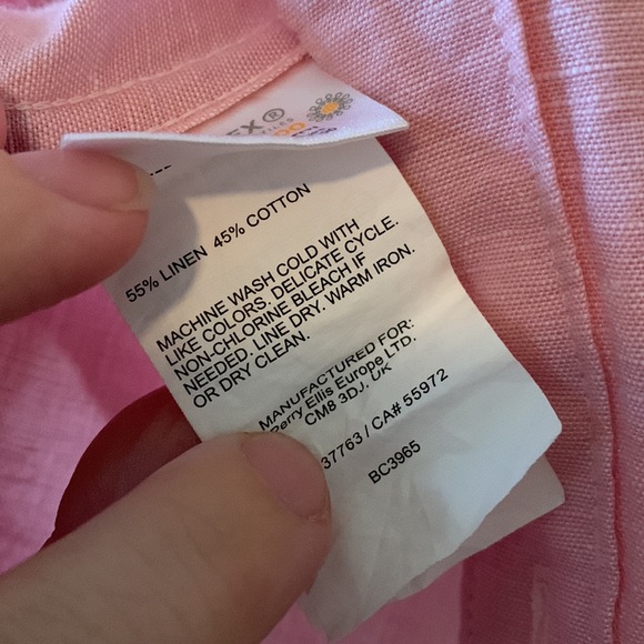 Pink Linen Blend Button Down - Picture 5 of 8